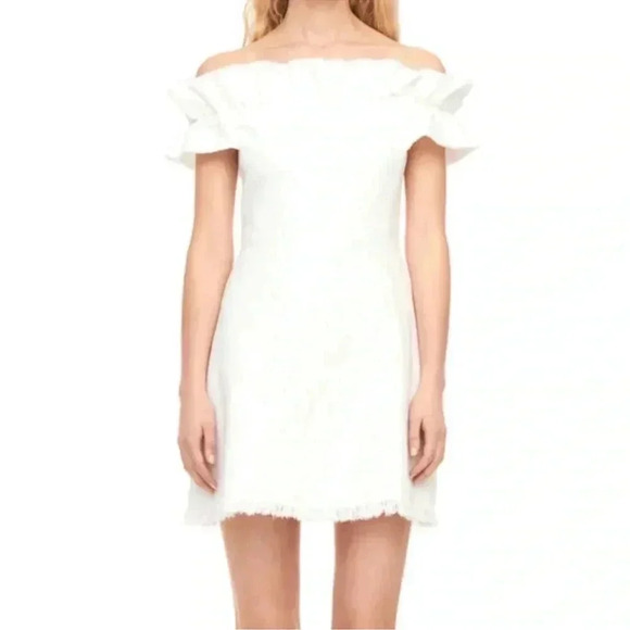Rebecca Taylor Off Shoulder Slub Dress - Picture 1 of 14